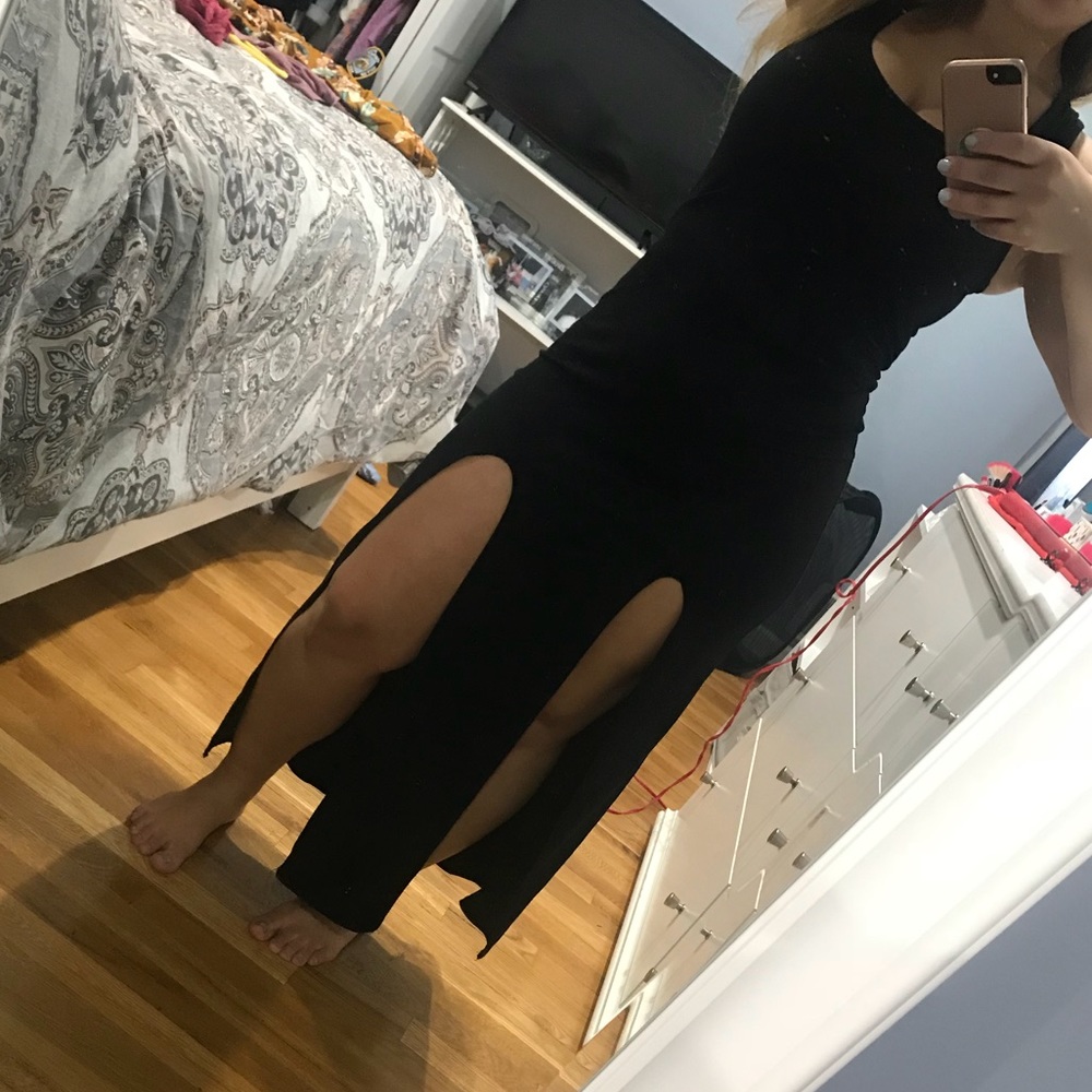 Black maxi dress